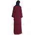 Simple Front open abaya- Maroon